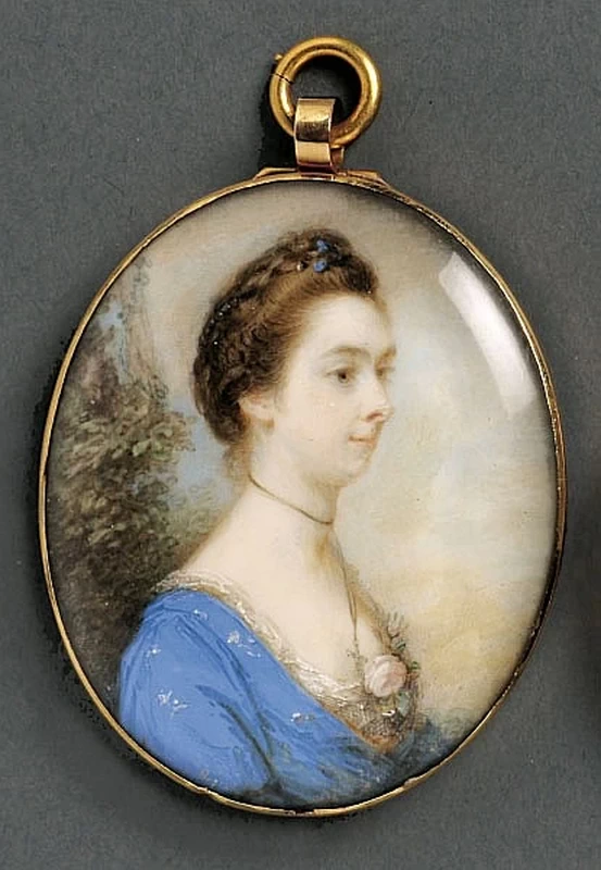 Raffigurazione ovale di una giovane donna